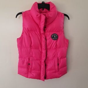 Hot pink puffer vest